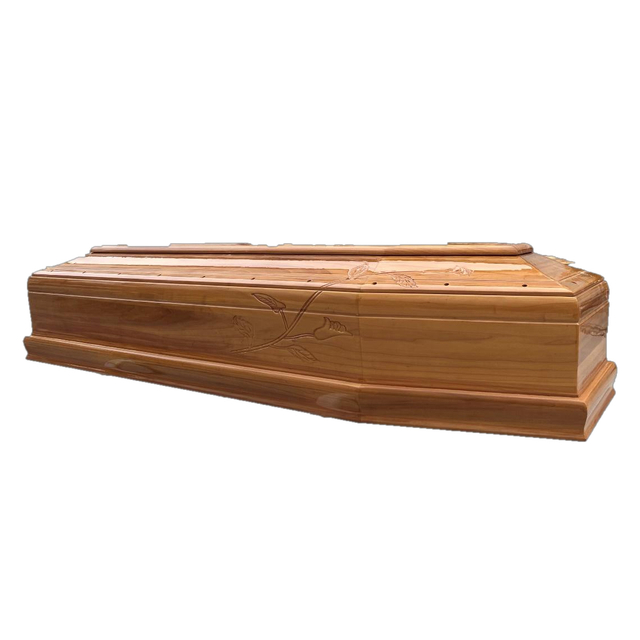 Modern Minimalist European Style Solid Wood Coffin Economical Coffins Supplier