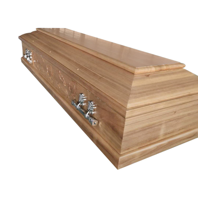 Customized European Style Paulownia Wooden Funeral Coffin