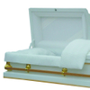 Steel American Caskets with Velvet Lining – Classic White Finish Funeral Caskets