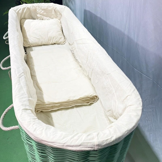 Natural Wicker Coffin Casket | Handwoven Eco Willow for Natural Burial
