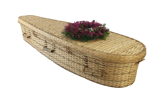 Eco Bamboo Casket | Natural Handwoven Burial Size