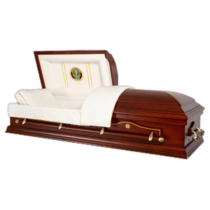 Wholesale Luxury Caskets High-End Ash Wood American Style Funeral Caskets