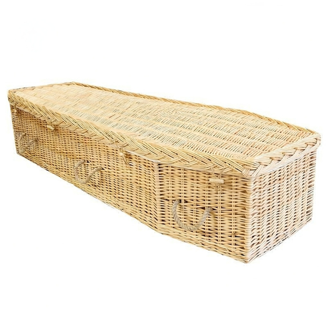 Handwoven Natural Wicker Coffin Casket | Global Eco Burial
