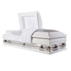 White Polished Steel American Caskets Manufacturer – Wholesale Classic Caskets for Traditional Funerals
