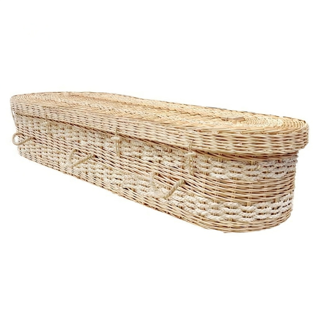 Handwoven Natural Wicker Coffin | Eco Willow Burial Casket