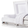 White Polished Steel American Caskets Manufacturer – Wholesale Classic Caskets for Traditional Funerals