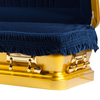 Traditional Steel American Caskets Supplier – Wholesale Polished White/Gold Finish Caskets for Memorial Services