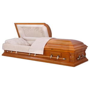 Wholesale Funeral Caskets Premium Solid Wood American Style Caskets for Suppliers