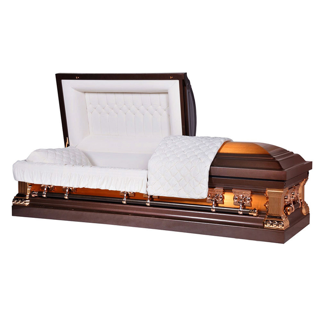 Copper American Caskets Supplier Wholesale Luxury Antioxidant Brass Caskets for High-End Funeral Home Clients